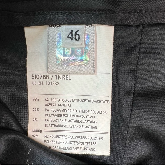 Dolce and Gabbana D&G Black Satin Pencil Skirt Size 46 - Picture 10 of 16